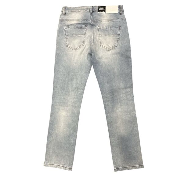 Grizzly Griptape Blue Jeans Light Wash Straight Fit Stretch Mens 31x30 NWT - Picture 3 of 11
